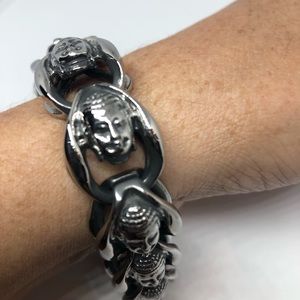 Gothic Stainless steel 9 in men’s Buddha braclet